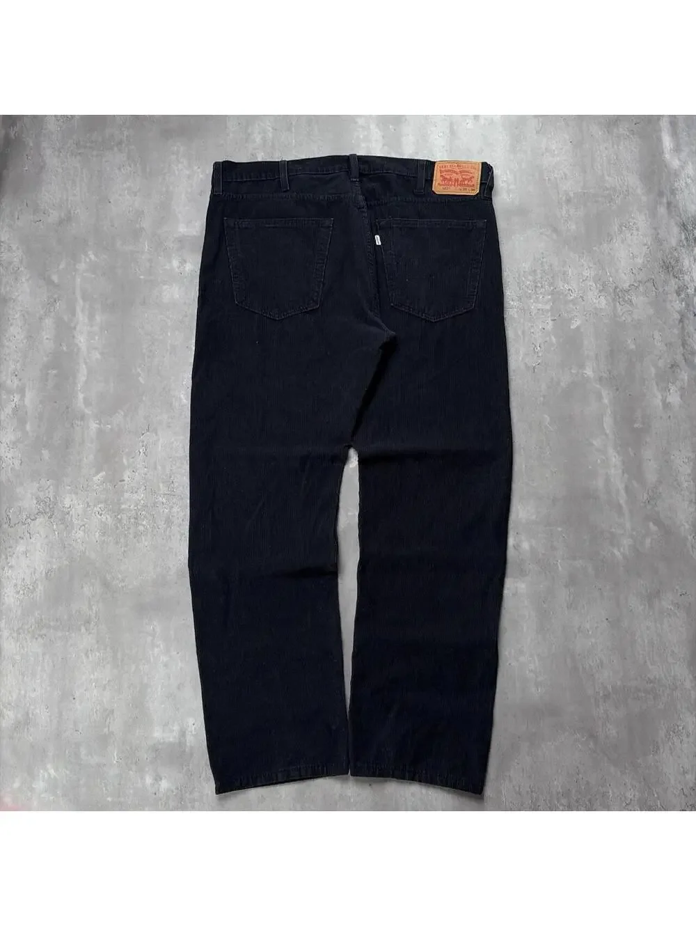 Y2K Black Levi’s 502 Grunge Corduroy Straight Skater Pants